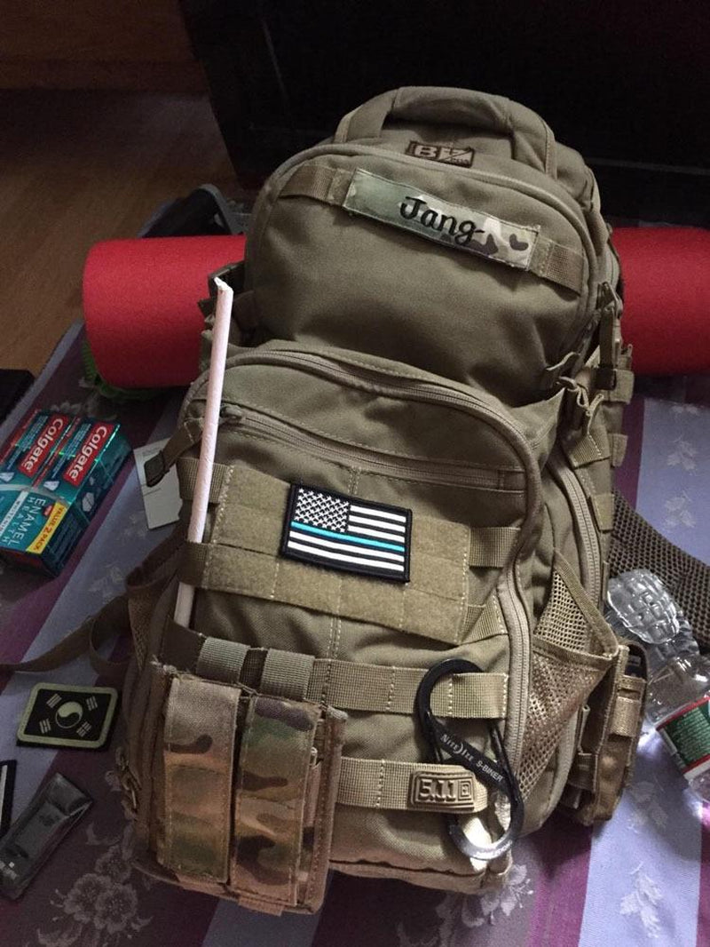 Tactical USA Flag Patch with Removable Backing