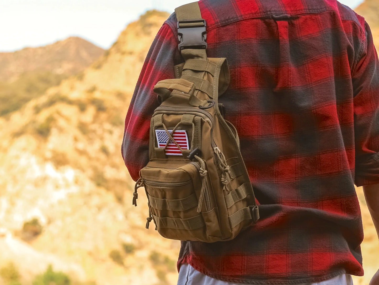 Tactical USA Flag Patch with Removable Backing