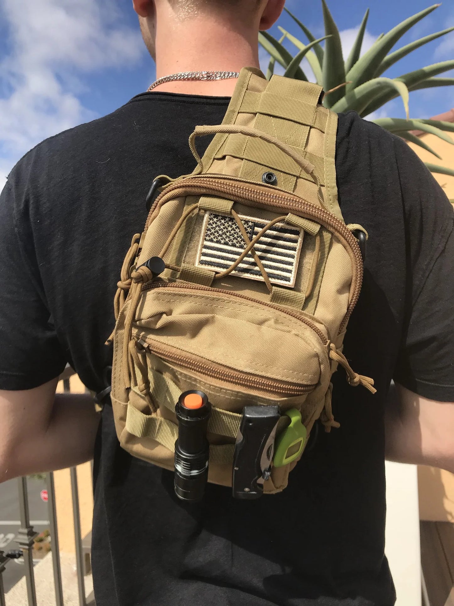 Tactical USA Flag Patch with Removable Backing