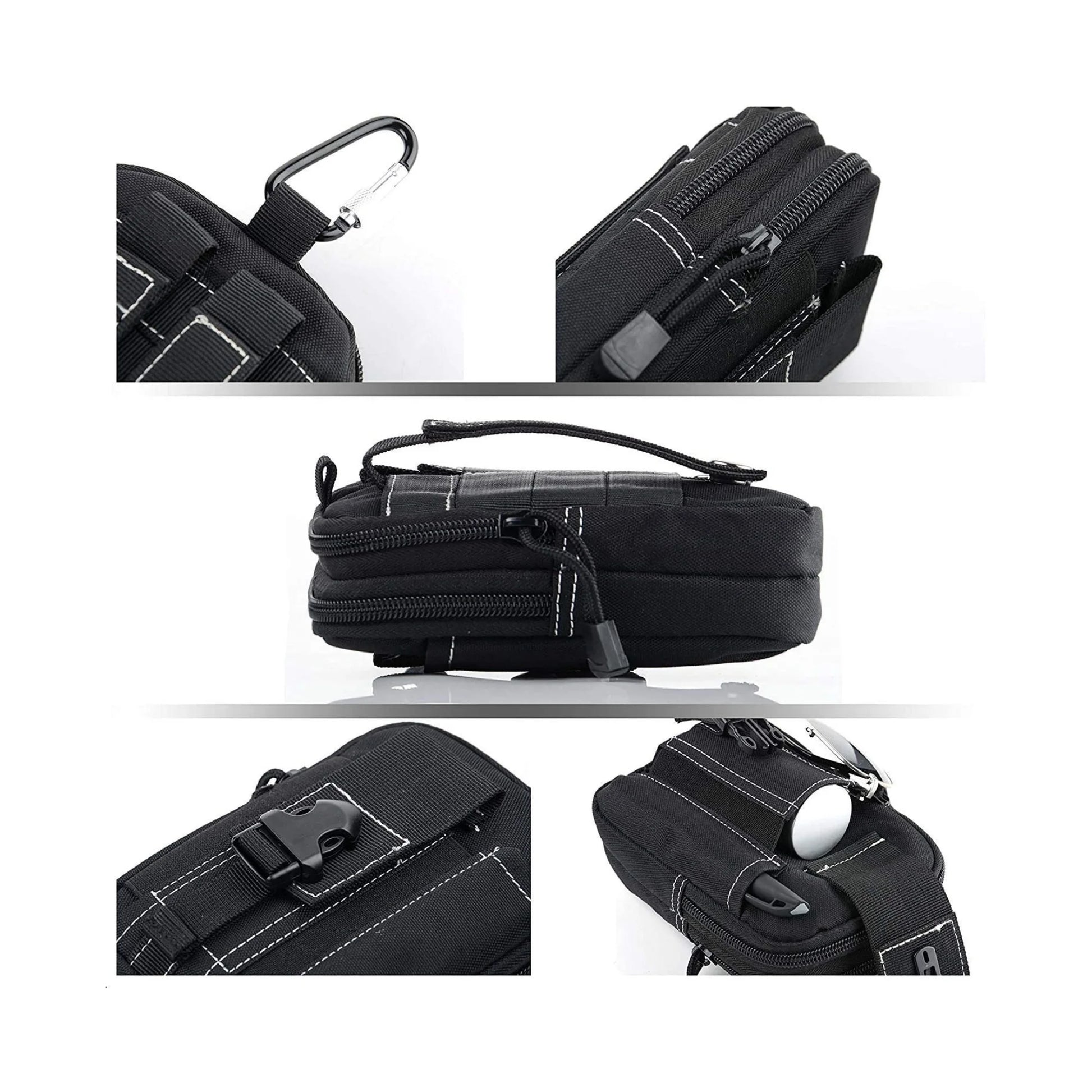 Tactical MOLLE Military Waist Pouch for Hiking, Running, and Outdoor Activities