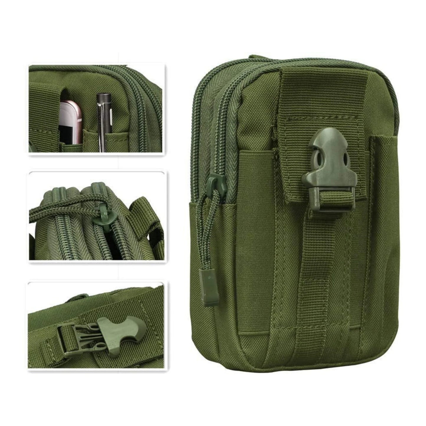 Tactical MOLLE Military Waist Pouch for Hiking, Running, and Outdoor Activities