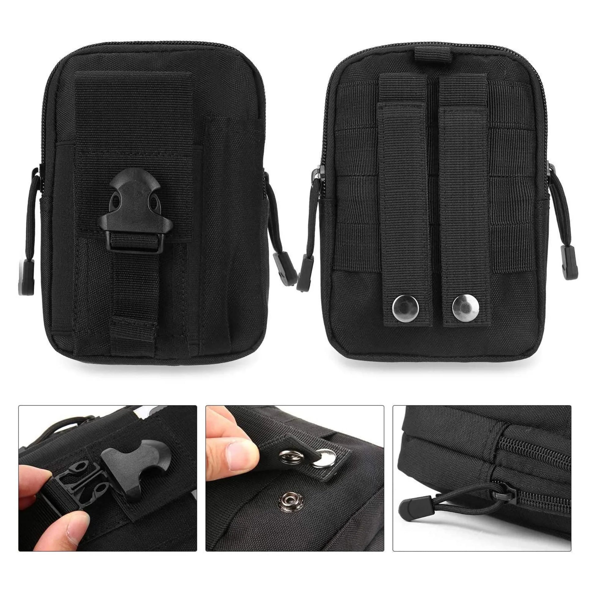 Tactical MOLLE Military Waist Pouch for Hiking, Running, and Outdoor Activities
