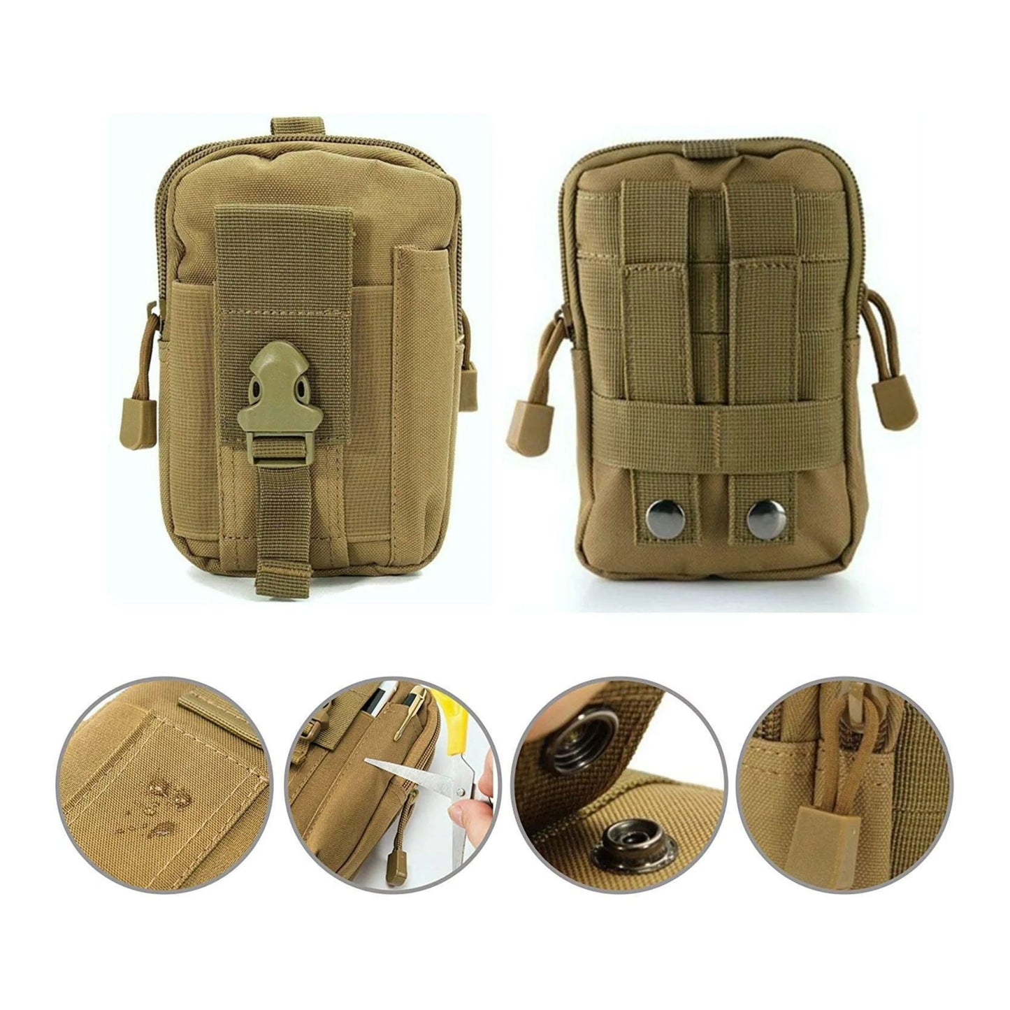 Tactical MOLLE Military Waist Pouch for Hiking, Running, and Outdoor Activities